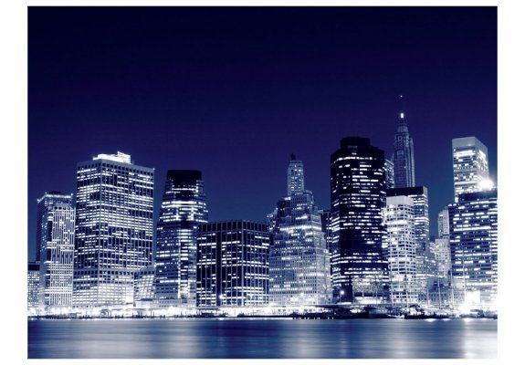 Fototapeta - Nocna panorama Manhattanu, New York City