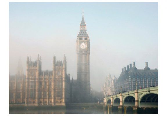 Fototapeta - Pałac Westminsterski we mgle, Londyn