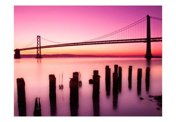Fototapeta - Zatoka San Francisco we fiolecie, Kalifornia