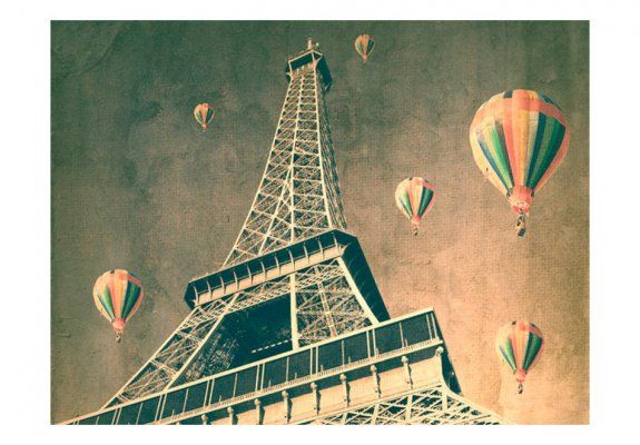 Fototapeta - Balony nad Wieżą Eiffla