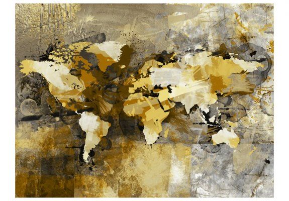 Fototapeta - Artystyczna mapa świata