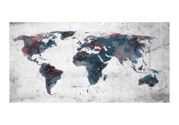 Fototapeta XXL - World map on the wall