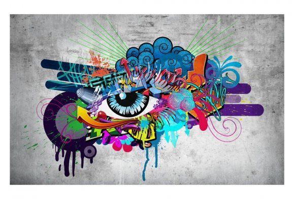 Fototapeta - Graffiti eye