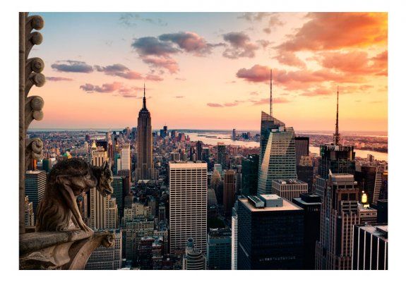 Fototapeta - Nowy Jork: wieżowce i zachód słońca