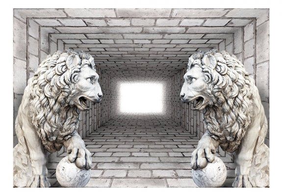 Fototapeta - Kamienne lwy