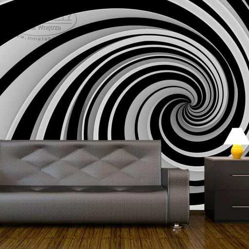 Fototapeta - Black and white swirl