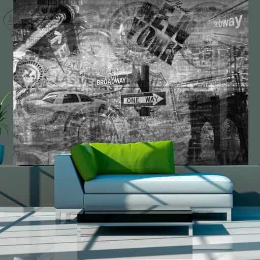 Fototapeta - Nowy Jork, czarno-biały, kolaż