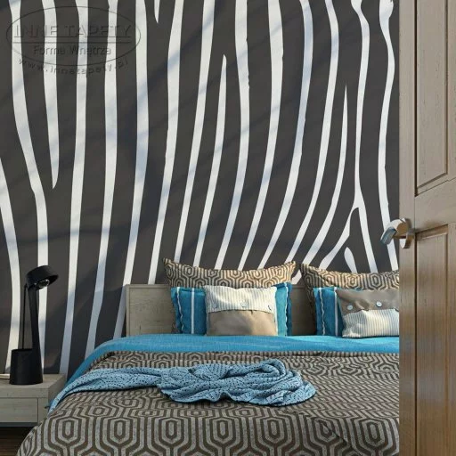 Fototapeta - Zebra pattern (czarno-biały)