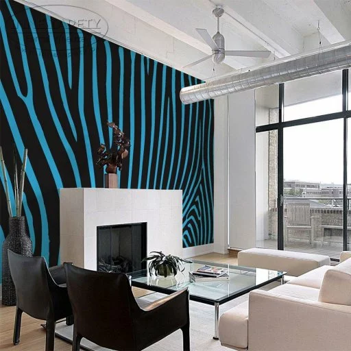 Fototapeta - Zebra pattern (turkus)