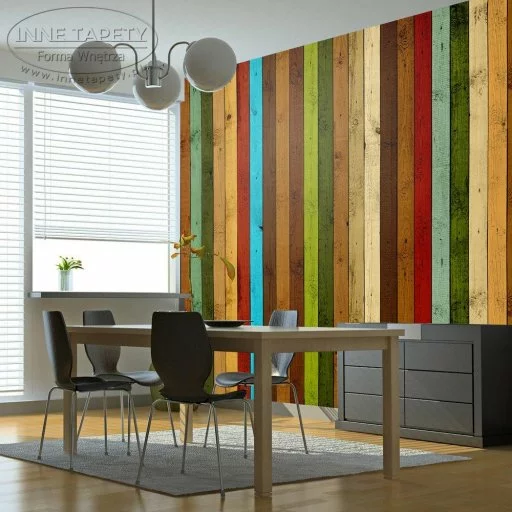 Fototapeta - Wooden rainbow