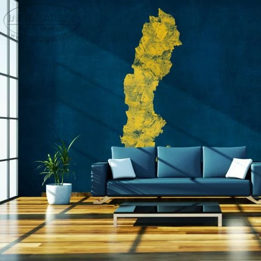 Fototapeta - mapa: Szwecja