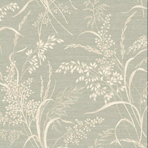 Tapeta GRANDECO A84302 TRAWY KŁOSY BOHO ZIELONA