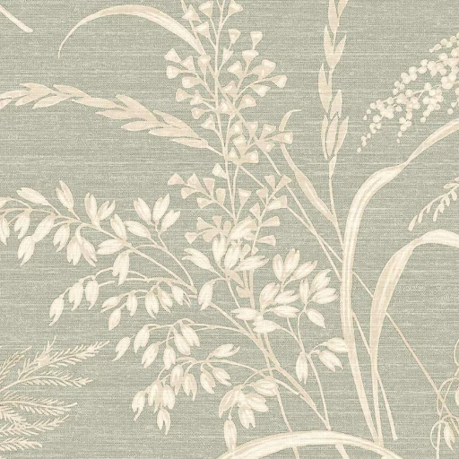 Tapeta GRANDECO A84302 TRAWY KŁOSY BOHO ZIELONA