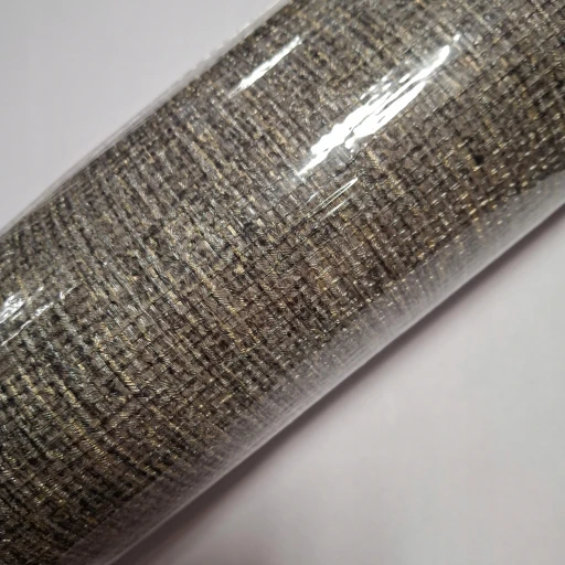 Tapeta Le Grand 4513-10 TŁO STRUKTURA PŁÓTNO GRAFIT ZŁOTO
