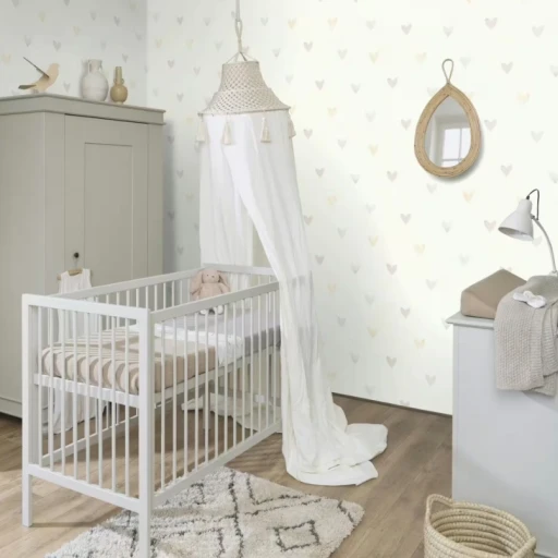 Tapeta RASCH 301724 SERDUSZKA NIEBIESKIE