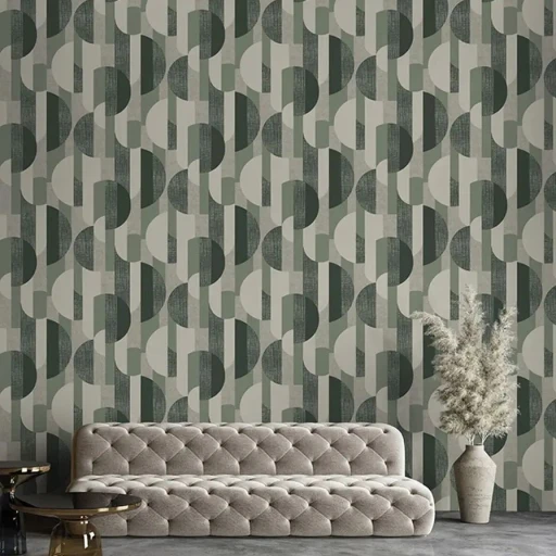 Tapeta GRANDECO A56303 ZIELONA GEOMETRYCZNA