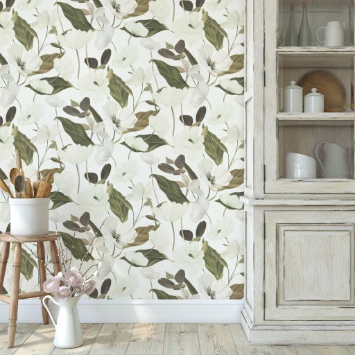 Tapeta ERISMANN 10508-26 KWIATY ECRU