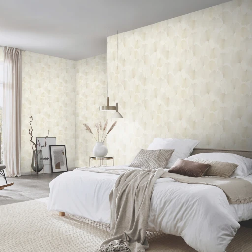 Tapeta ERISMANN 10470-14 LIŚCIE ECRU MIŁORZĄB GINKO