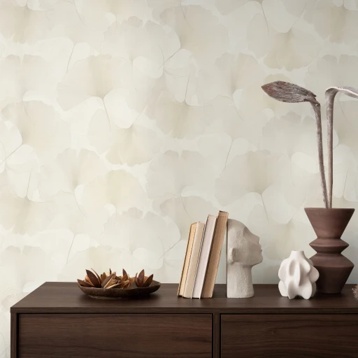 Tapeta ERISMANN 10470-14 LIŚCIE ECRU MIŁORZĄB GINKO