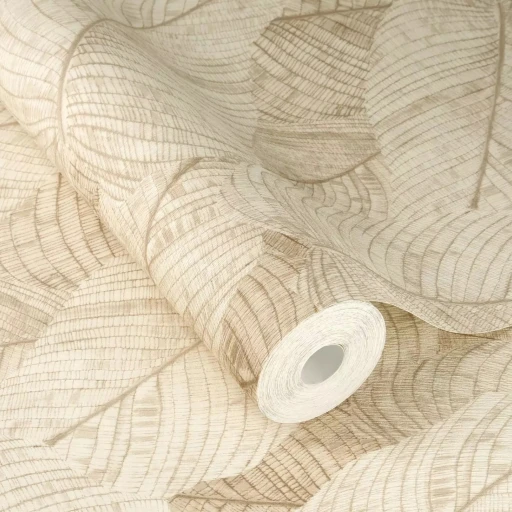 Tapeta RASCH 720556 BEŻOWE LIŚCIE