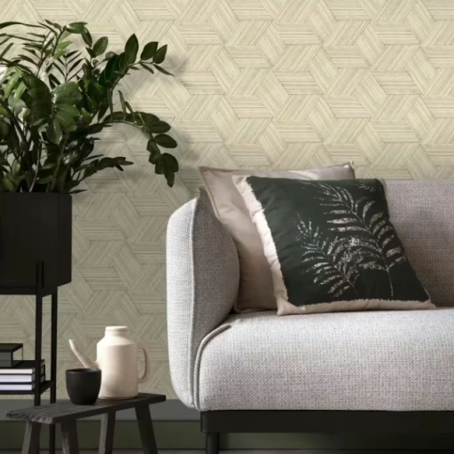 Tapeta RASCH 865523 GEOMETRYCZNA 3D PLECIONKA DESKA
