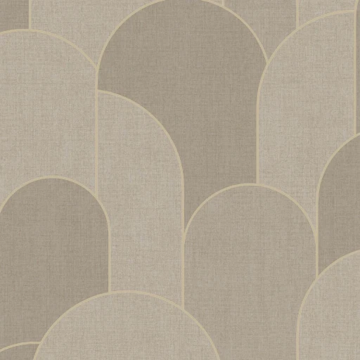 Tapeta UGEPA M99708 ART DECO BEŻ ZŁOTO ŁUKI