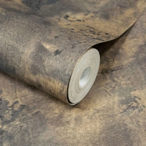Tapeta GRANDECO 186401 BETON BRĄZOWY ZŁOTY